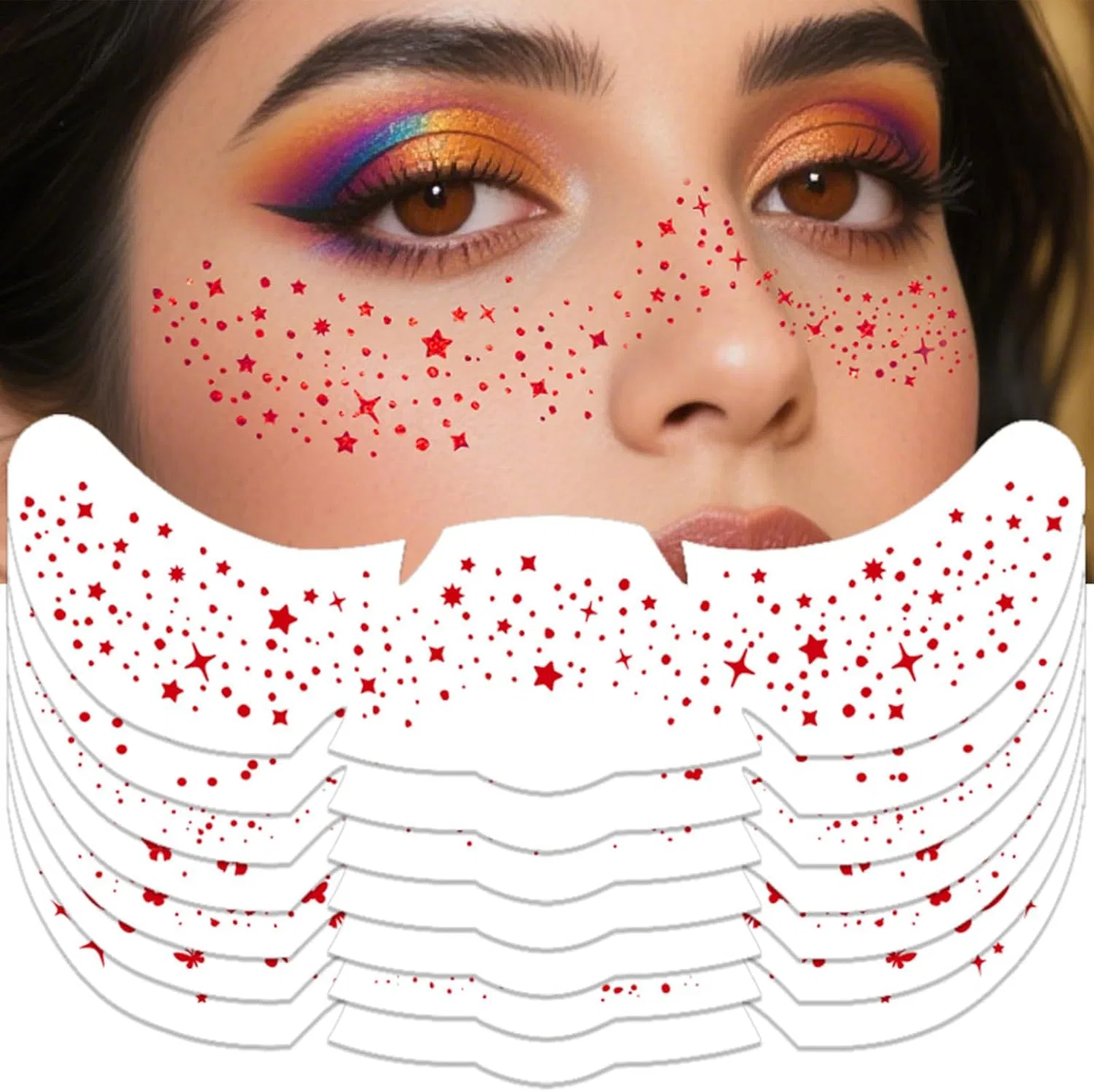 Временные татуировки для лица Freckle Face Sticker, водостойкие, разноцветные — фото 2