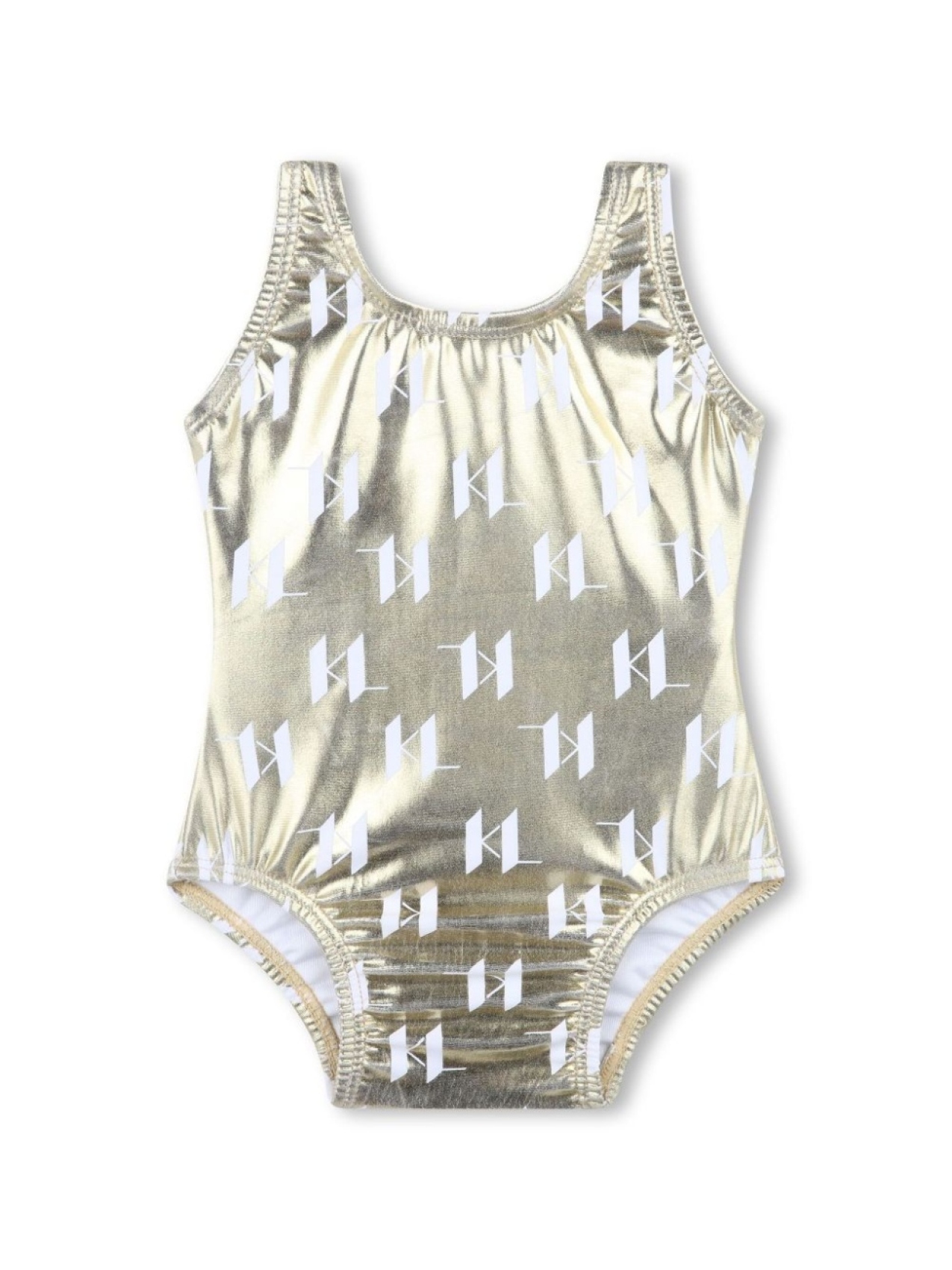 

Karl Lagerfeld Kids купальник с монограммой, золотой