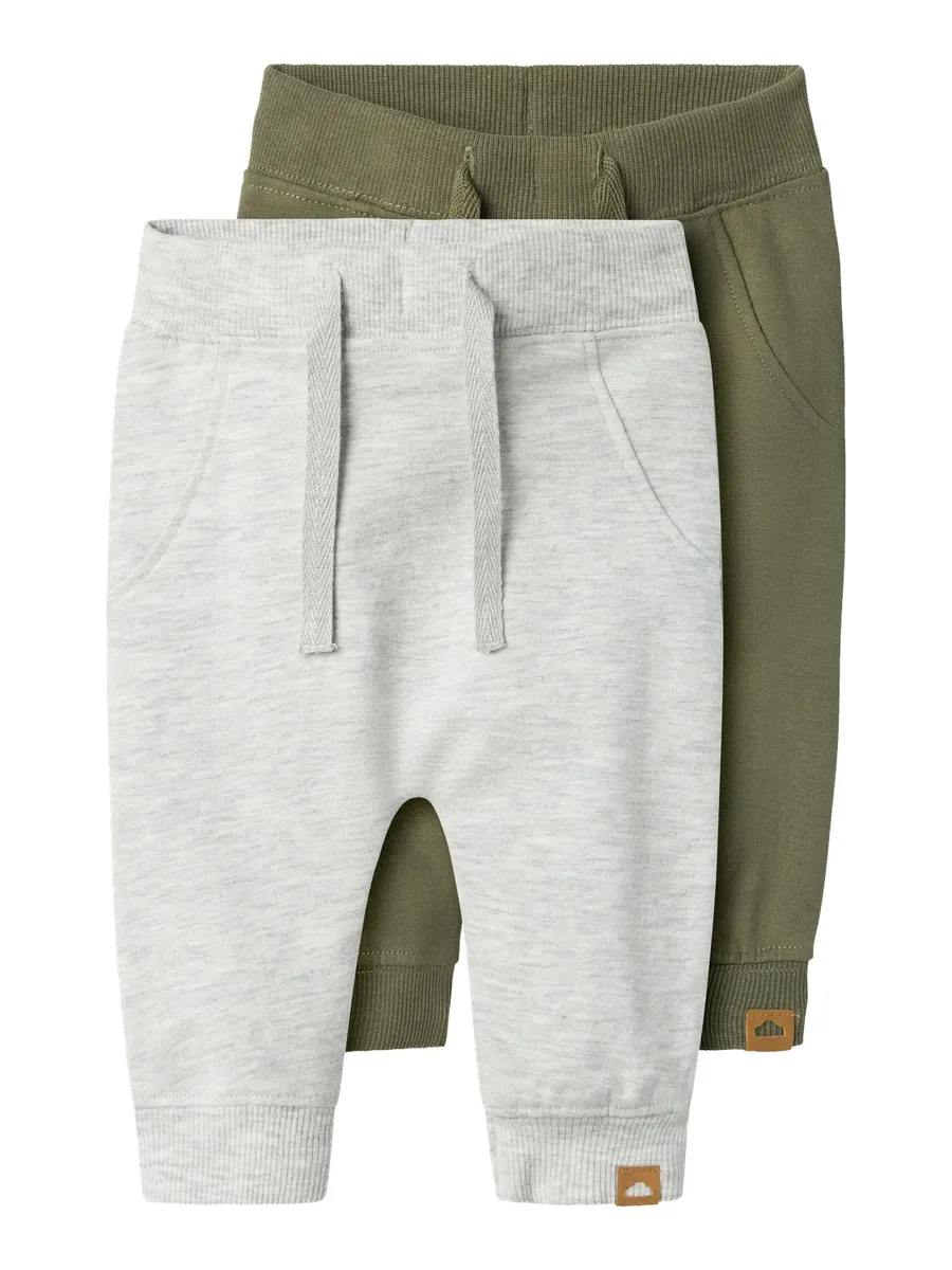 

Name It Спортивные брюки It "NBNTAKKI 2P SWEAT PANT NOOS" (упаковка, 2 шт.), мешковатого кроя, серый