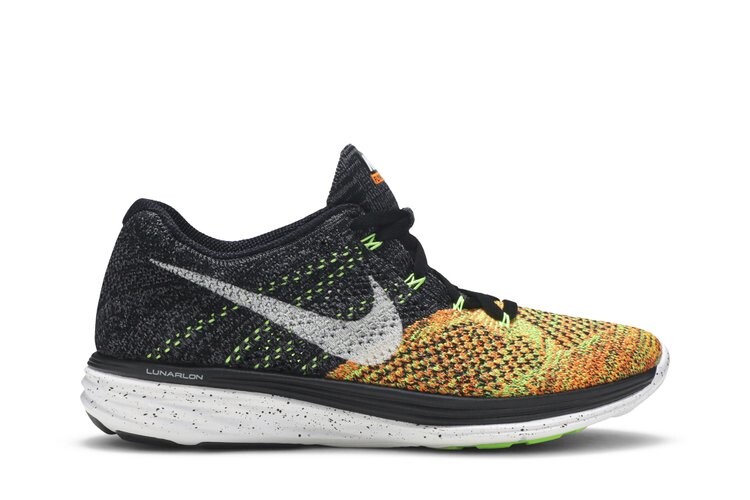 

Кроссовки Nike Flyknit Lunar 3 'Black Electric Green', черный