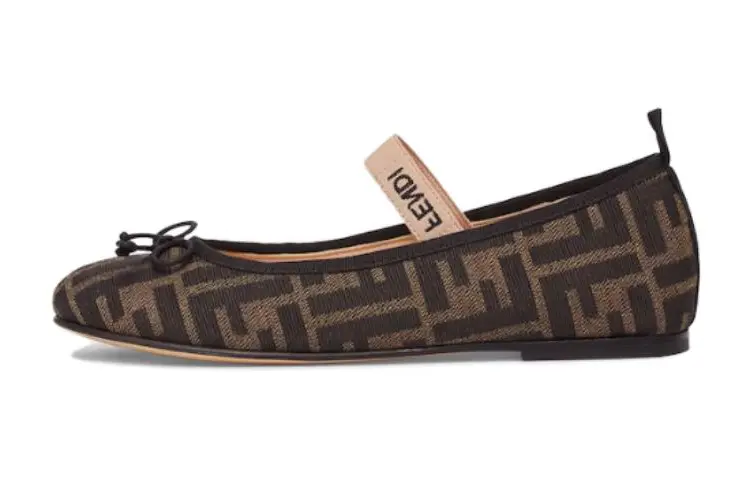 

Кроссовки Ballerinas Junior 'Allover FF Logo - Tobacco' FENDI, коричневый