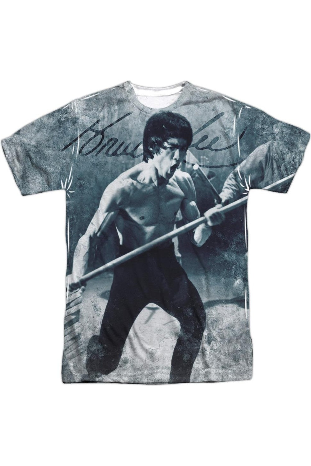 

Футболка с коротким рукавом для взрослых Bruce Lee Whoooaa из 100% полиэстера Gildan, белый
