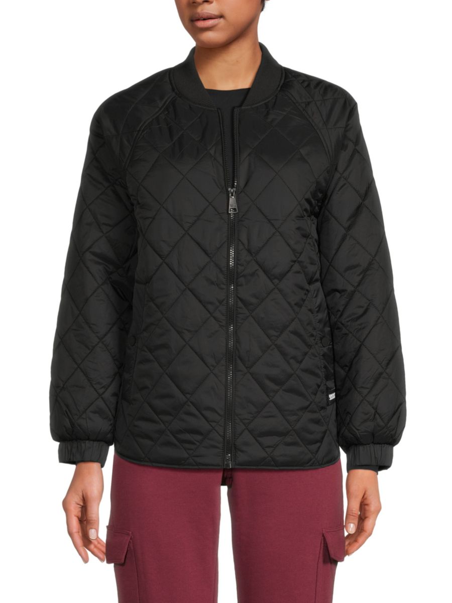 

Стеганая куртка-бомбер DKNY, черный