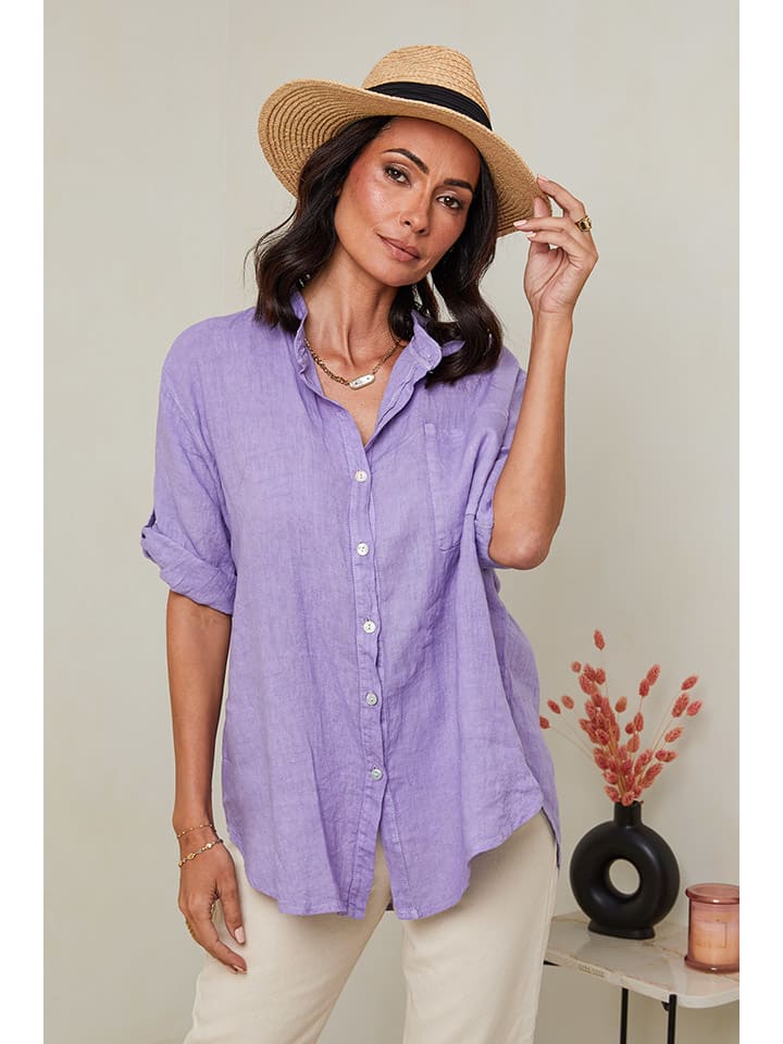 

Блуза Le Monde du Lin Leinen-Hemd, фиолетовый
