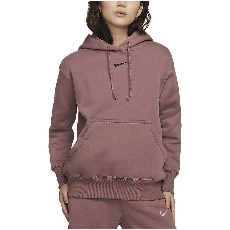 Спортивная толстовка Nike Phoenix Fleece женская дымчато-пурпурная с красным — фото 4