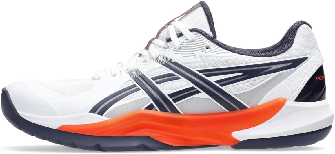 Мужские гандбольные кроссовки Asics POWERBREAK FlyteFoam, белый/оранжевый