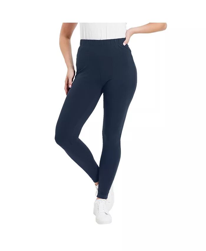

Женские леггинсы до щиколотки классического размера Plus Size June + Vie, синий