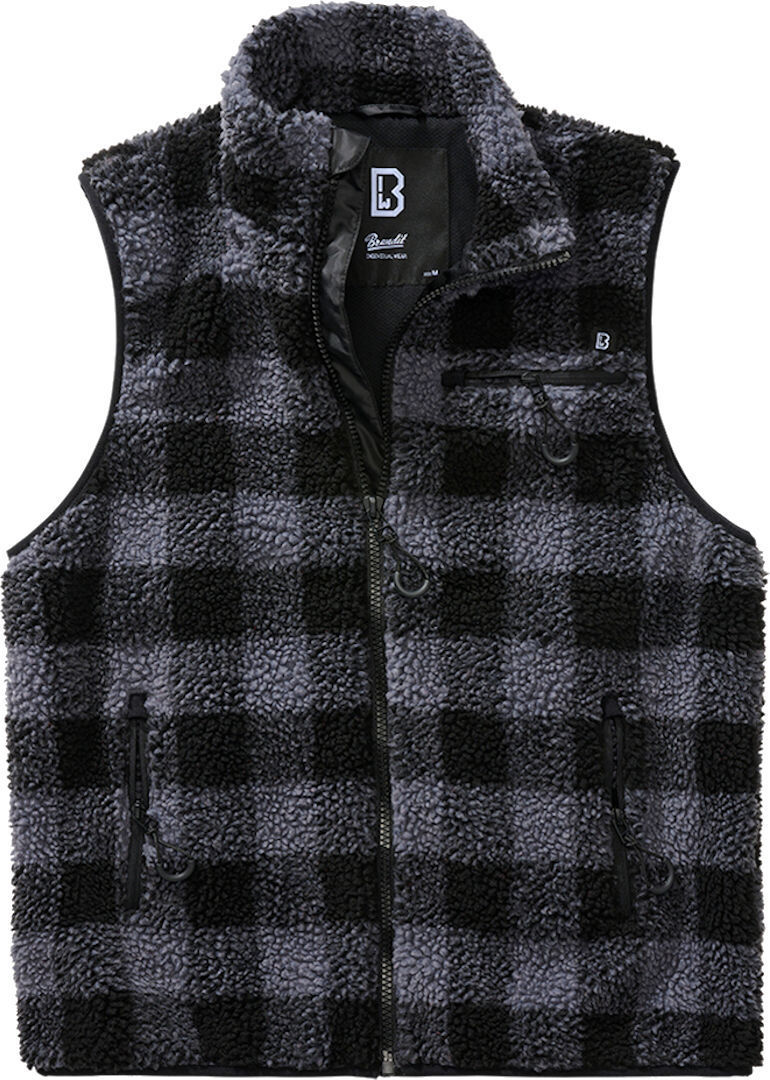 

Жилет Brandit Teddyfleece Vest, черный/серый