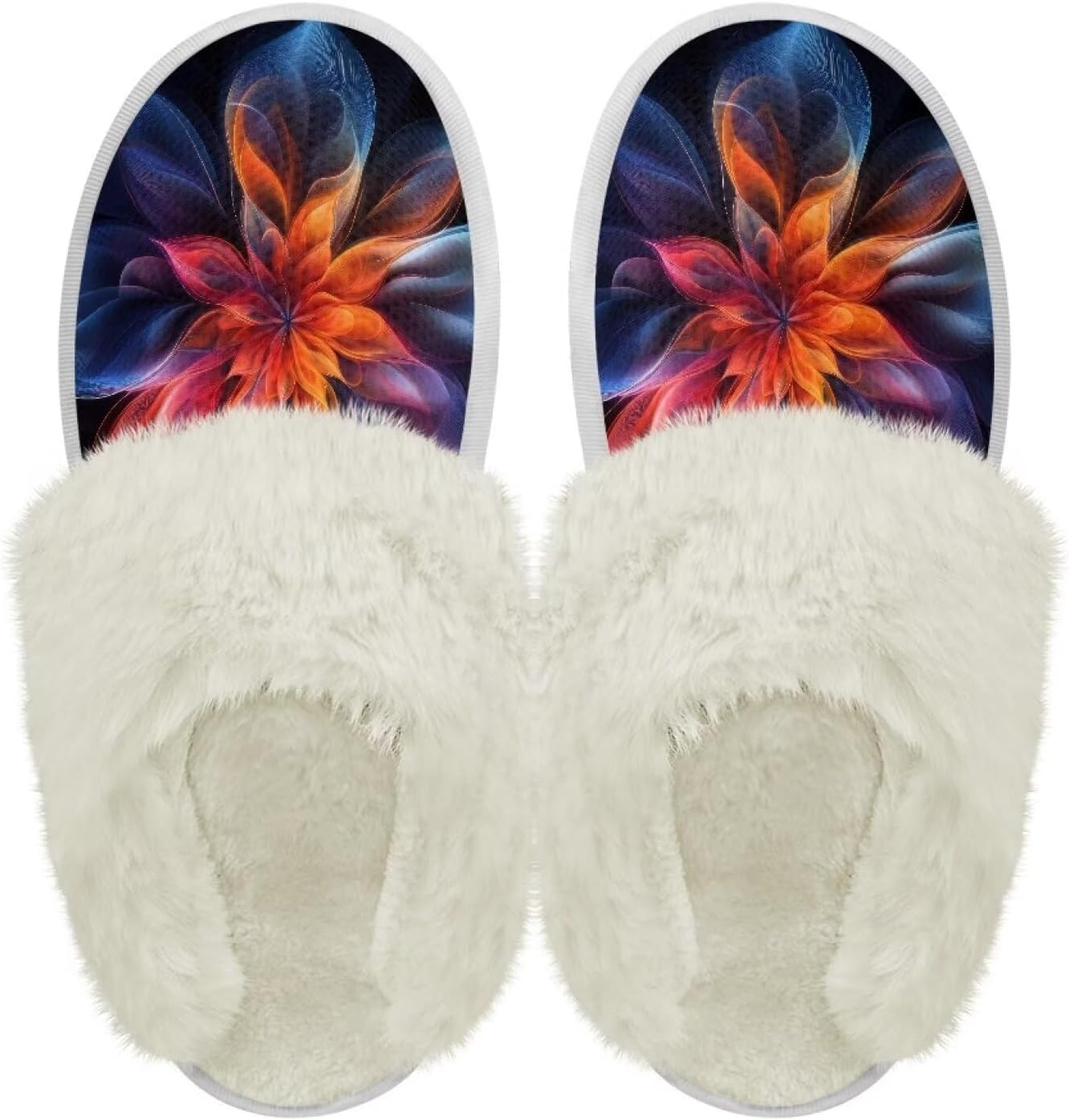 

Хлопковые тапочки с пушистыми краями, домашние тапочки для дома и улицы, хлопковые тапочки унисекс Pjheqoxe, Mandala