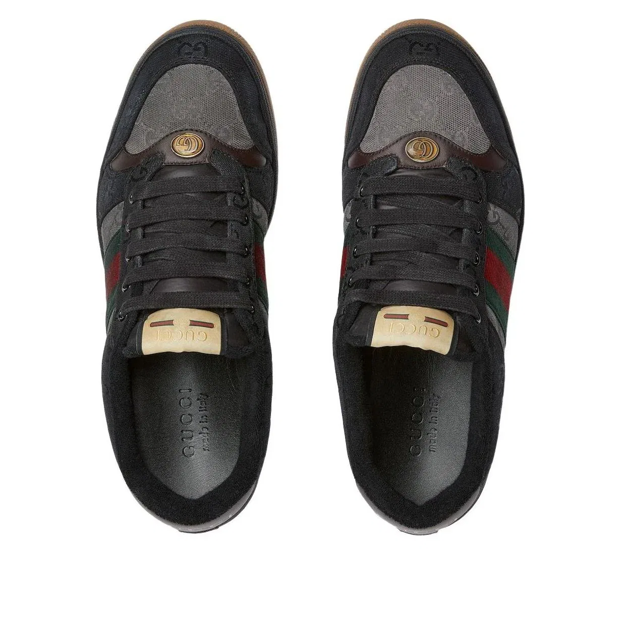 Кроссовки Gucci Screener 'Black Green Red' 857889-FAFEN-1077, черный — фото 3