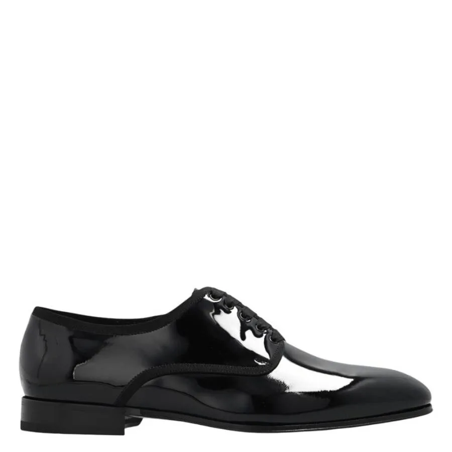 Туфли-дерби Ferragamo Magic Charlotte из лакированной кожи, черный