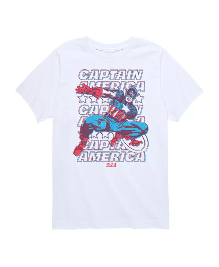 

Футболка для мальчиков с 3D-принтом Captain America, белый