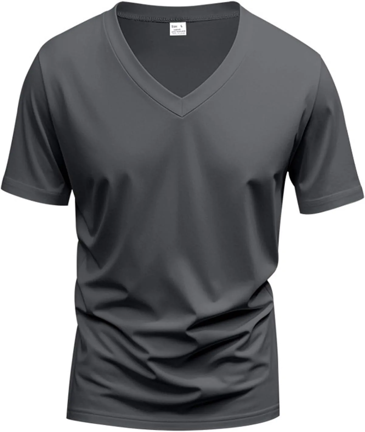 Мужская майка V-neck Longline с коротким рукавом, быстросохнущая — фото 4