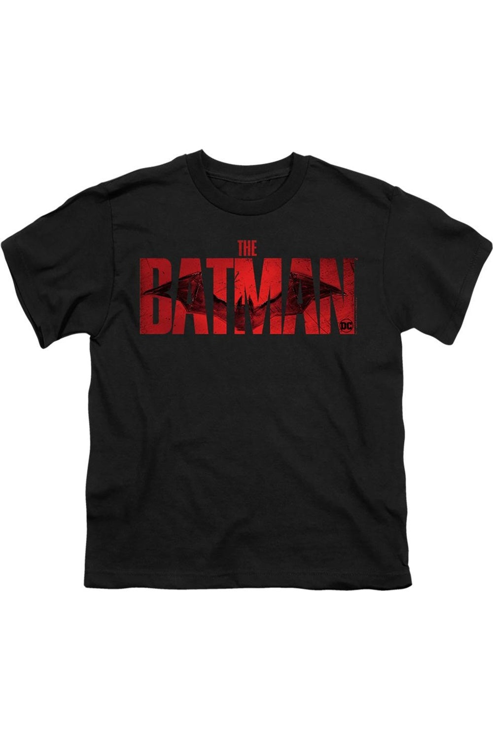 

Футболка с коротким рукавом для детей с логотипом Бэтмена в красном цвете Gildan