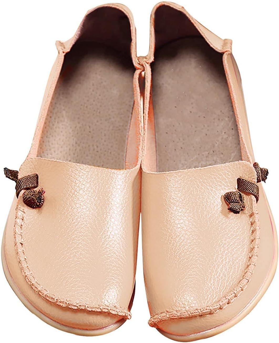 

Женские лоферы ZWRXW для повседневной носки, комфортная ходьба, милые плоские лоферы, женские тапочки без шнурков, легкие модные мокасины, обувь для вождения, лодочные туфли, бежевый