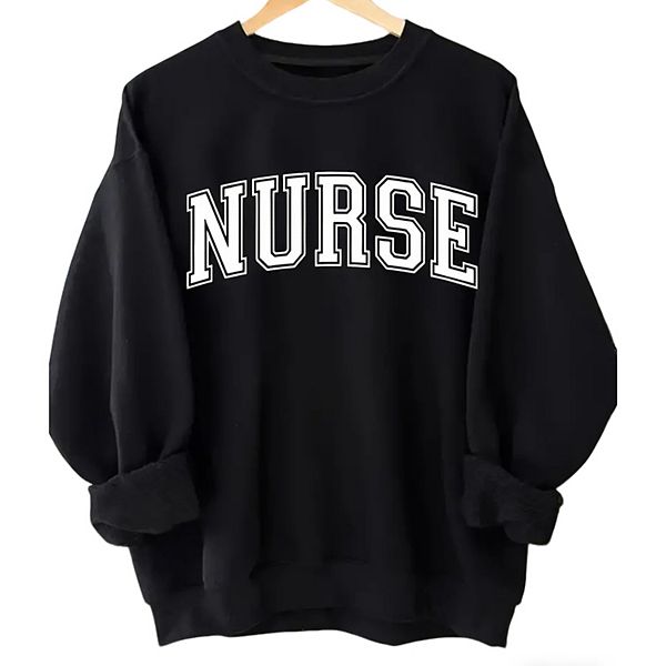 

Женский оверсайз свитшот с длинным рукавом и принтом Clearflower, Black