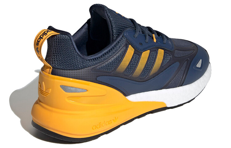 Кроссовки Adidas Originals ZX 2K BOOST 2.0 Lifestyle Unisex, темно-синий/желтый — фото 3