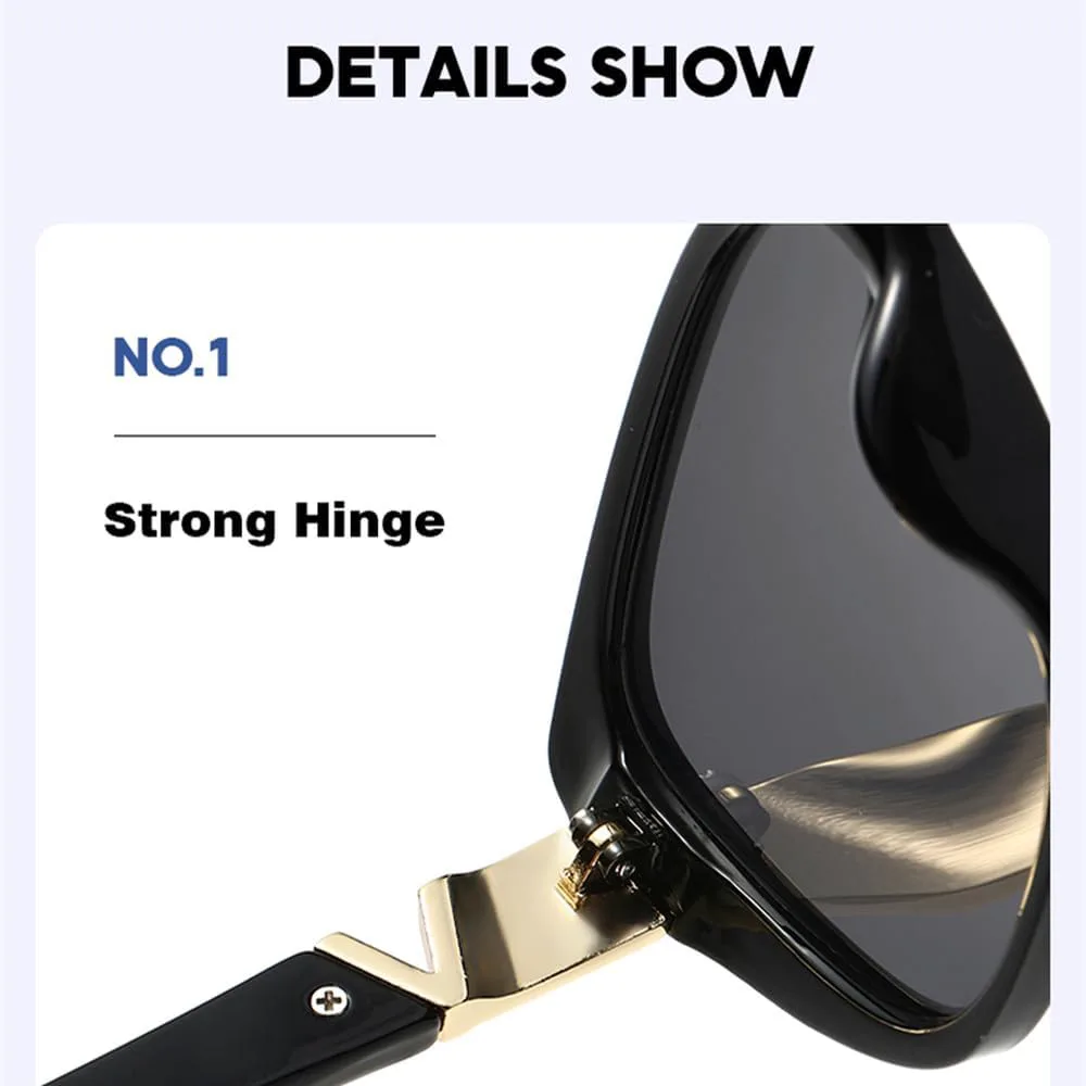 

Очки «кошачий глаз» разрешены как для мужчин, так и для женщин. Высококачественные солнцезащитные очки с V-образными зеркальными дужками MTZJH, Black Brown