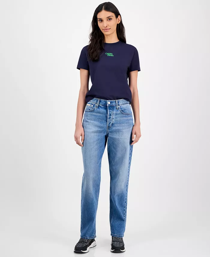 

Женские джинсы 90-х свободного кроя с эффектом стрейч Calvin Klein Jeans, синий