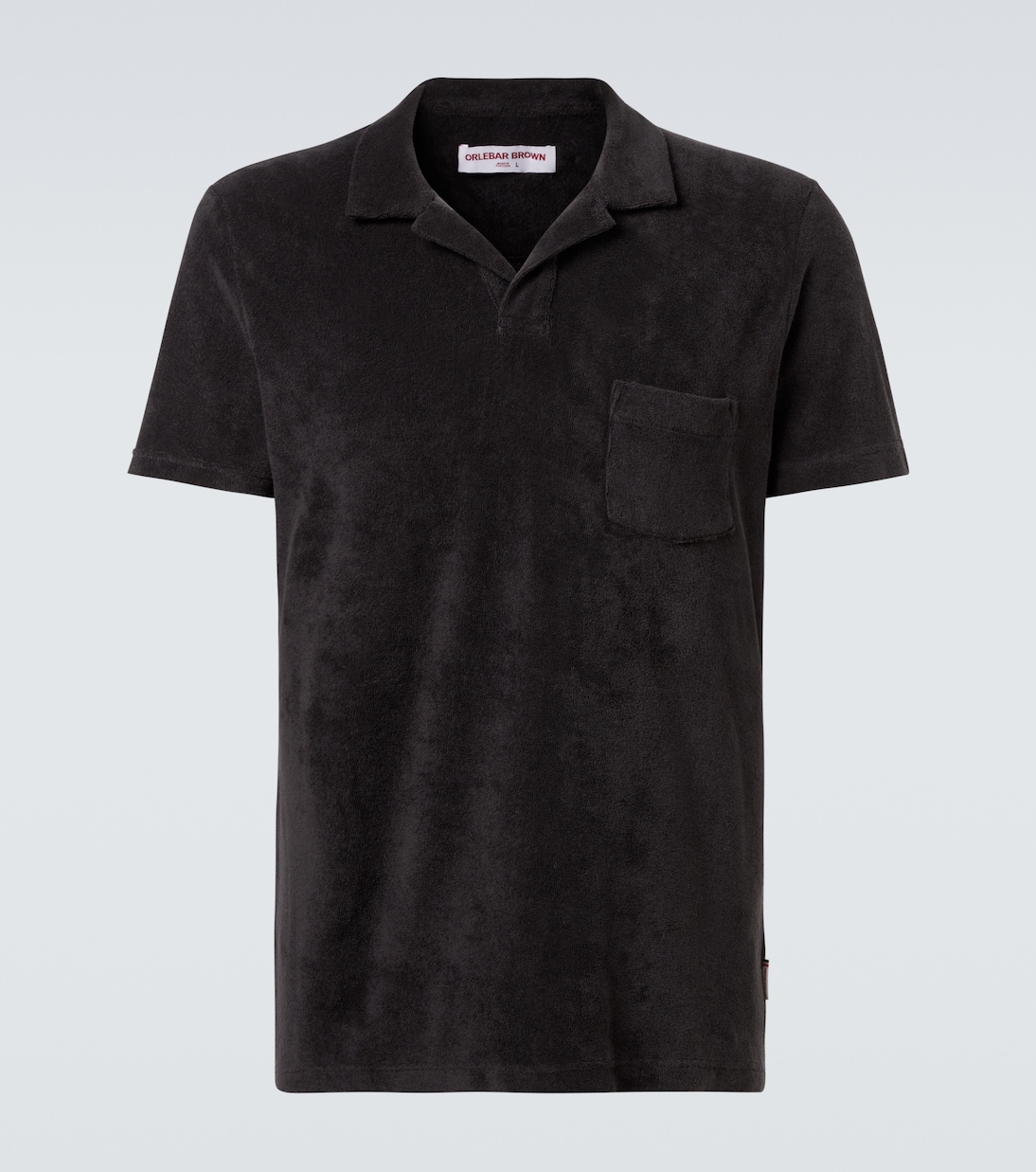 

Хлопковая поло из махровой ткани Orlebar Brown, Volcano Ash Grey