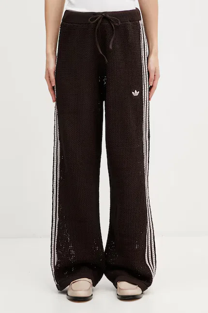 Спортивные штаны ажурные Adidas Originals, коричневый