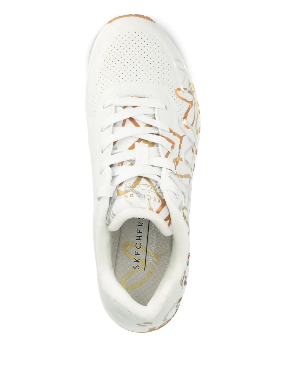 Кроссовки Uno Loving Love с принтом из коллаборации с JGoldcrown Skechers, белый — фото 4