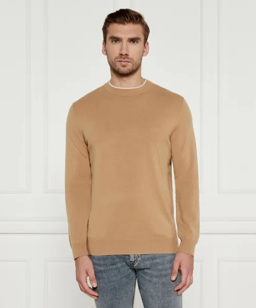 

Шерстяной свитер и поцелуй Regular fit Boss, бежевый