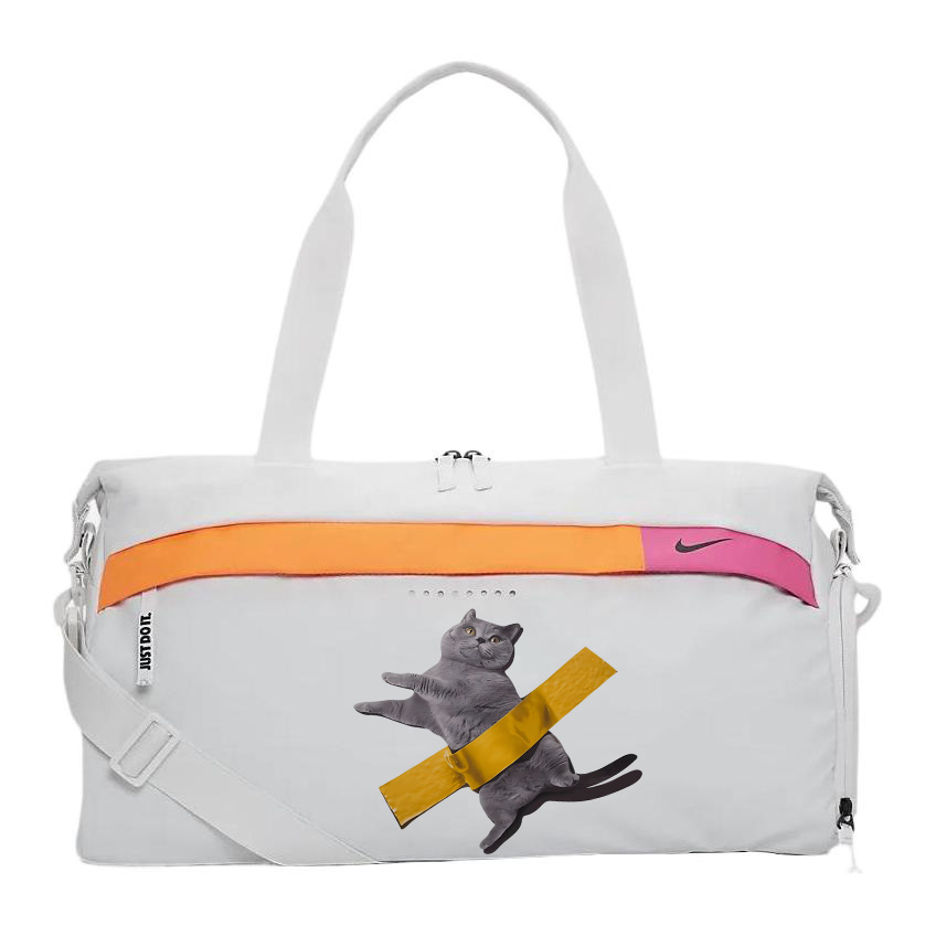 

Nike Полиэстеровый узорчатый наплечный рюкзак унисекс белый, Tape Cat