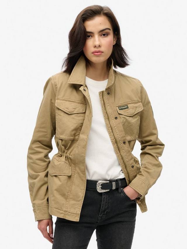 

Куртка Superdry m65 хлопчатобумажная с накладными карманами, бежевый