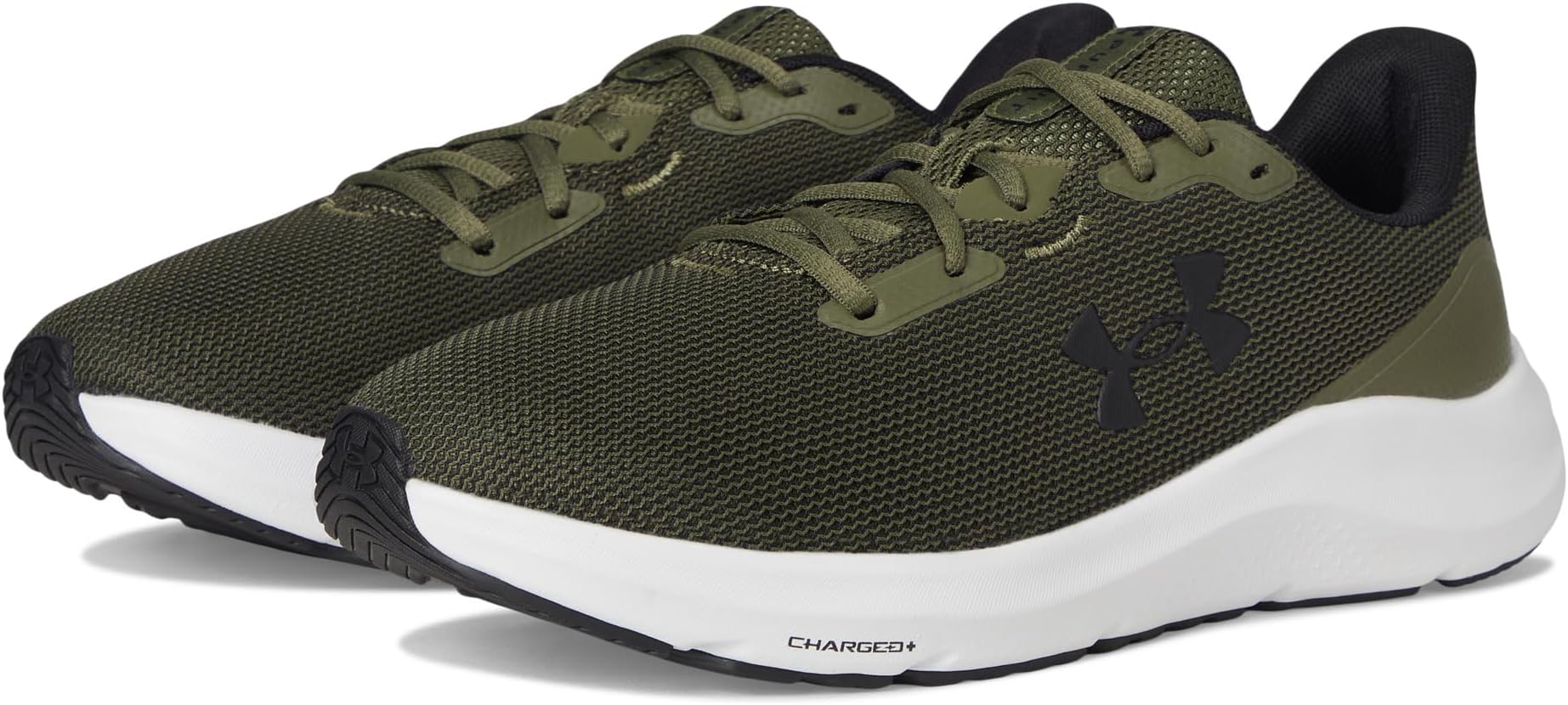 

Кроссовки Under Armour Charged Pursuit 4, цвет Marine Overdye Green/Marine Overdye Green/Black