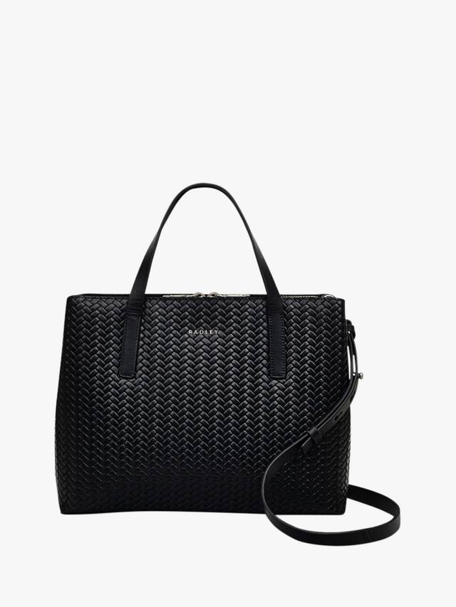 

Dukes Place кожаная сумка среднего размера с плетением и верхней молнией Radley, Black