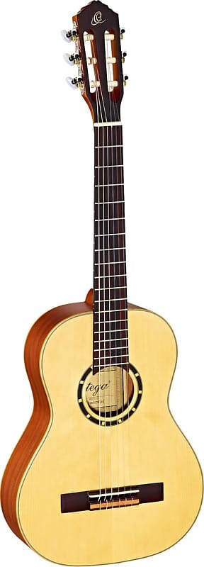 

Акустическая гитара Ortega Guitars R121-1/2 Family Series 1/2 Body Size Nylon 6-String Guitar w/ Free Bag, Spruce Top and Mahogany Body, Satin Finish