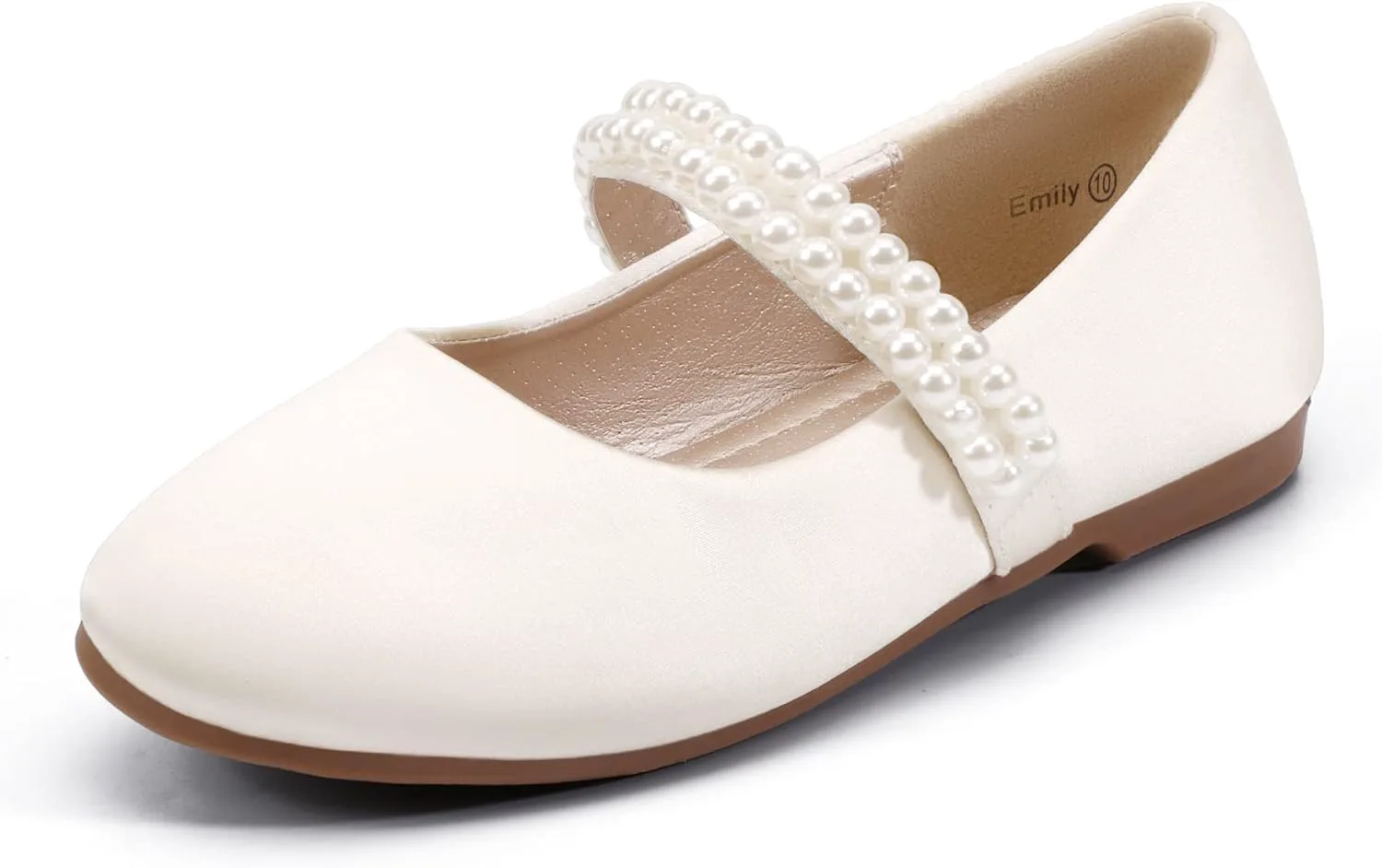 

Туфли для девочек-подростков Hehainom, балетки Mary Jane принцессы с бантом и жемчугом для вечеринки и школы, белый