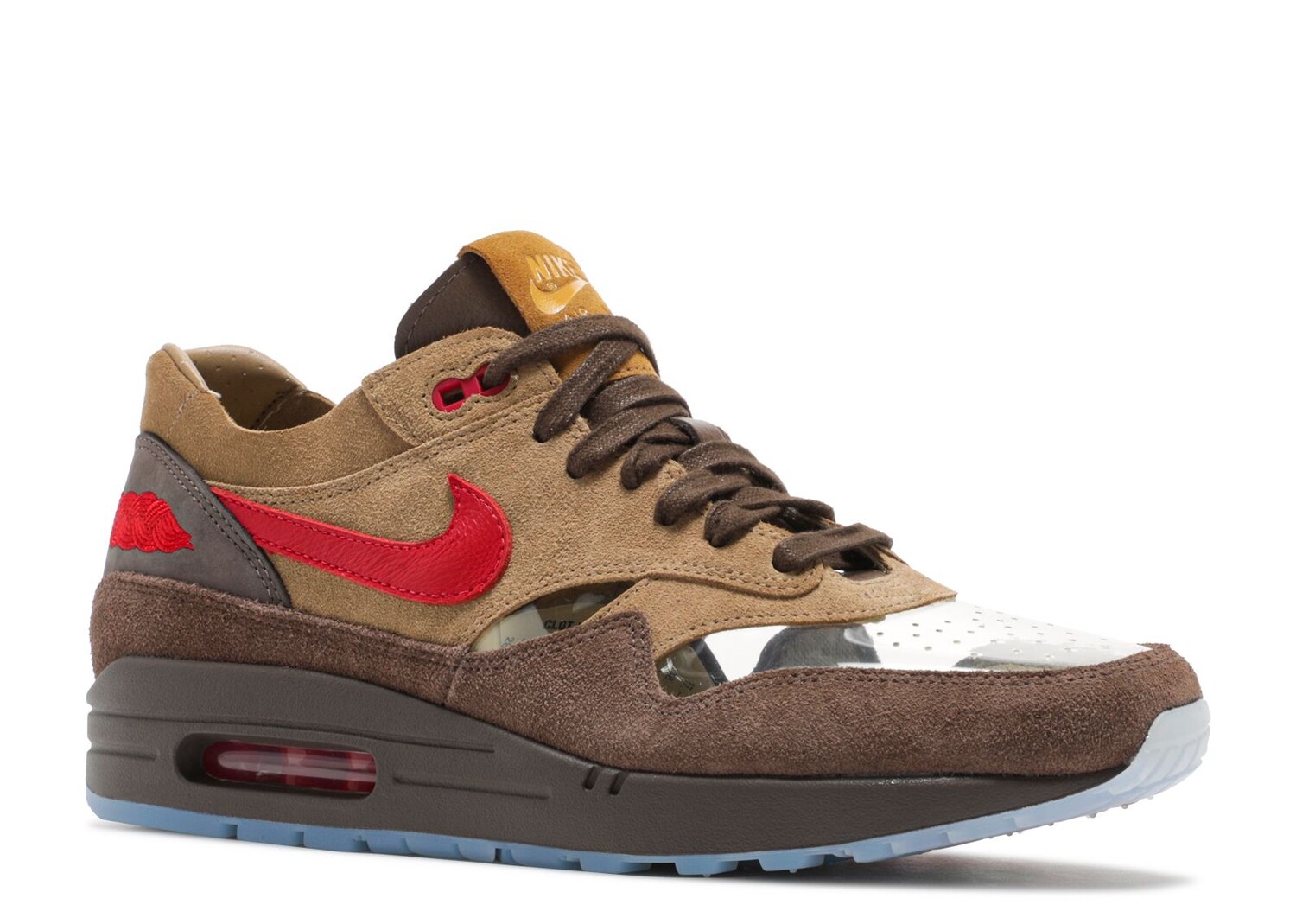 Кроссовки Nike Clot X Air Max 1 'Kiss Of Death Cha', коричневый — фото 2