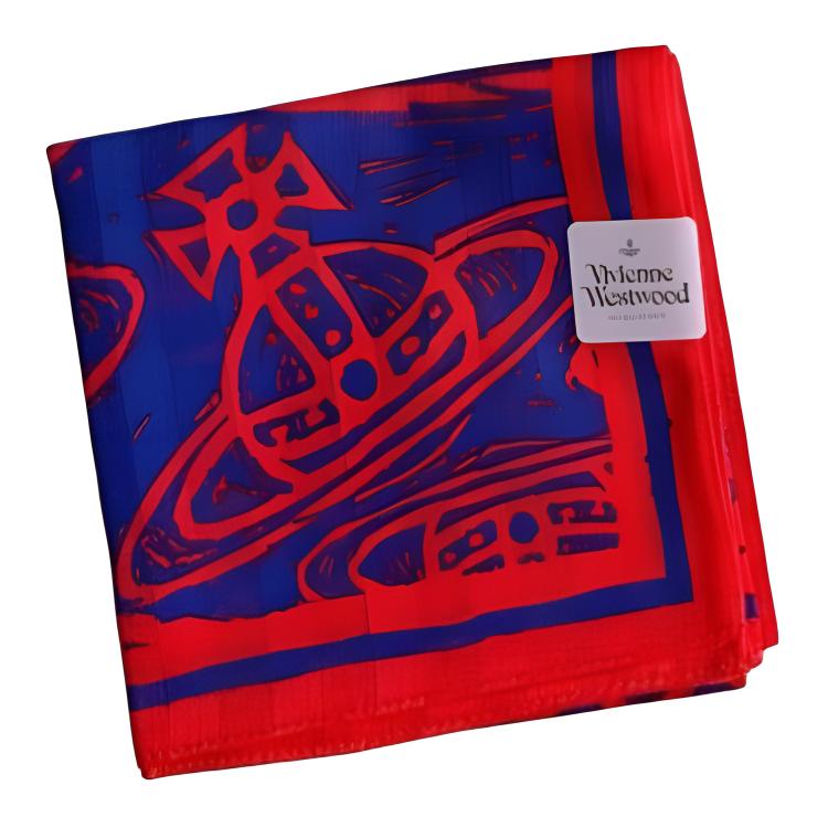 Vivienne Westwood Шелковый шарф Unisex Blue Red