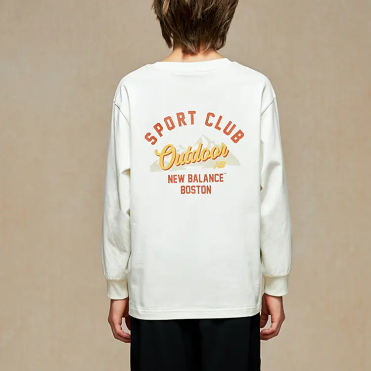 Футболка Sport Club для детей 3-7 лет New Balance, слоновая кость — фото 3