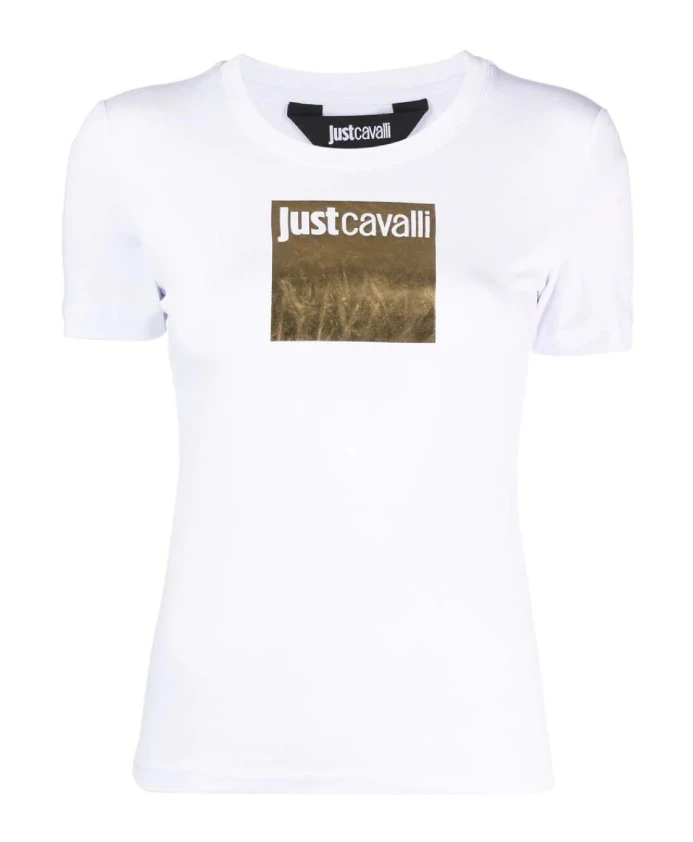 

Белая футболка с коротким рукавом 74pbhg06cj302g03 Just Cavalli, белый
