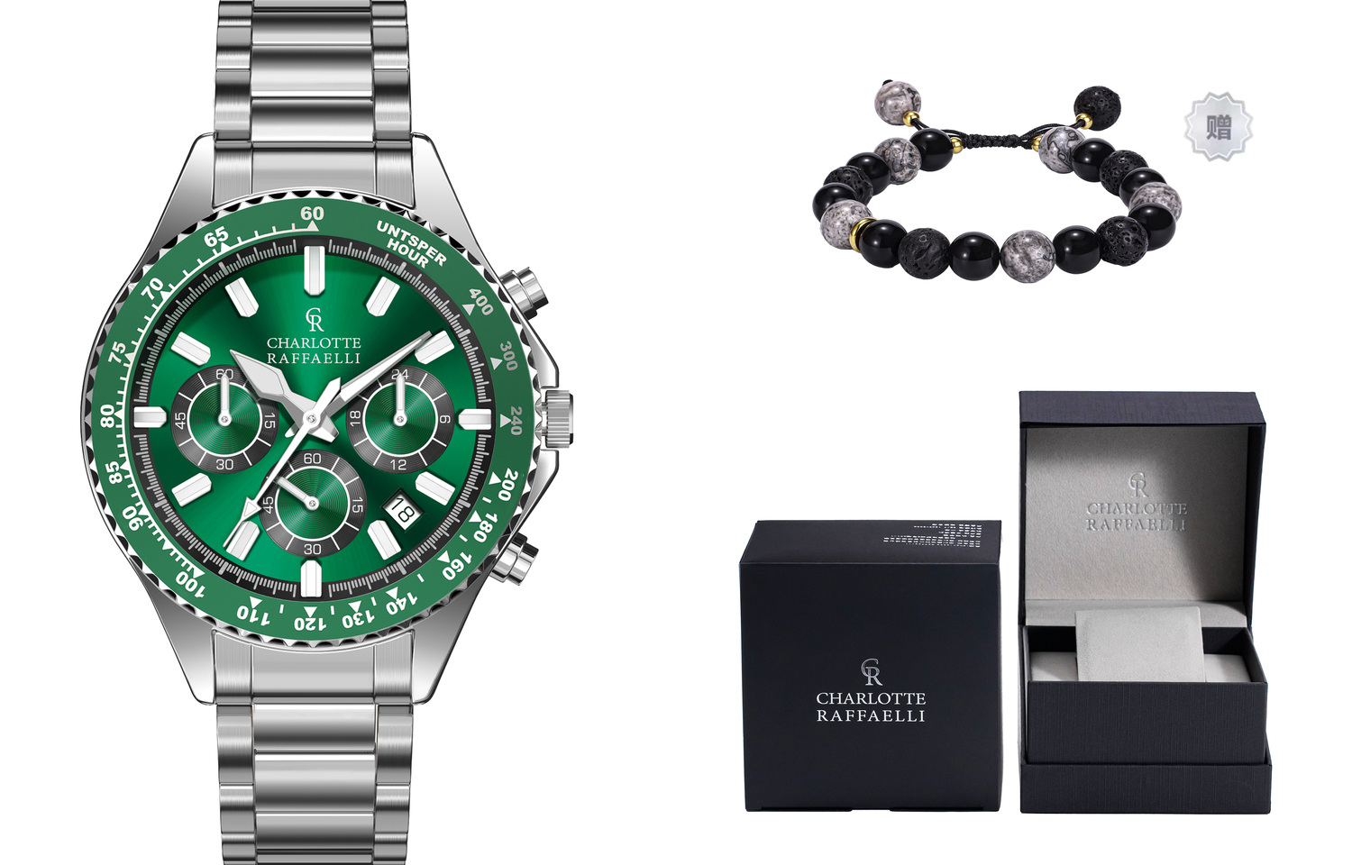 

CHARLOTTE RAFFAELLI Часы Men's Classic Collection Watch, Bracelet Set (CRSP061)