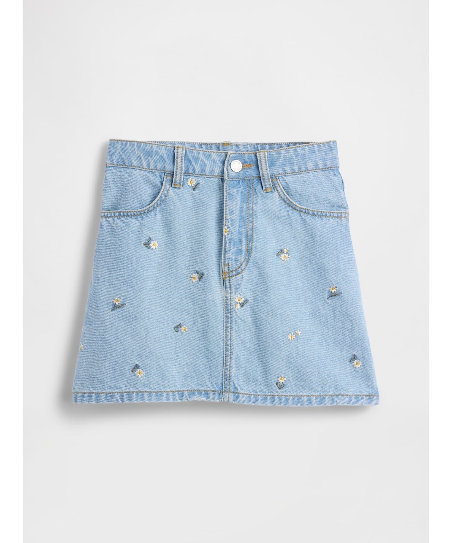(K) Джинсовая юбка с вышивкой (детская) GAP, DAISY_PRINT_MULTI