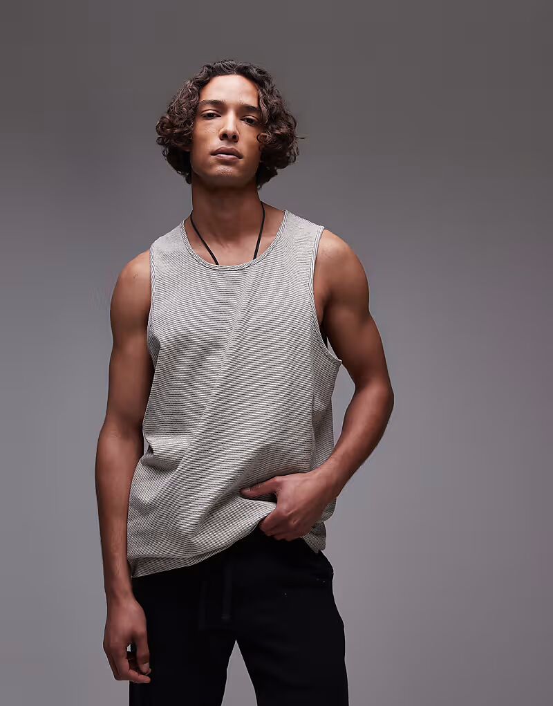 

Майка Topman Fine Stripe цвета экрю