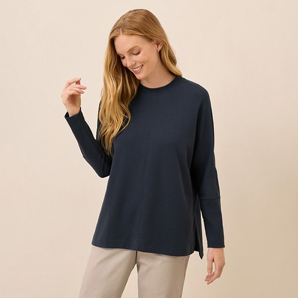 

Органический хлопковый пончо с длинным рукавом в стиле airplane Pact, Midnight Blue