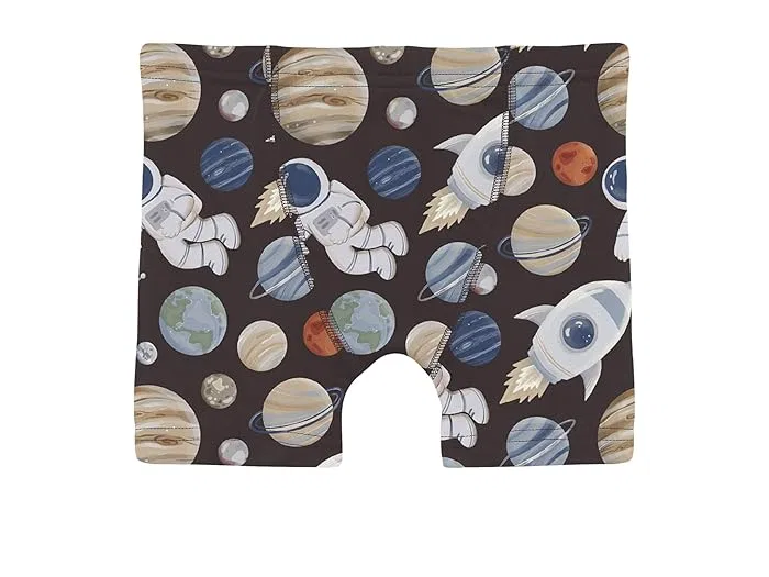Набор боксеров из 3 штук ультрамягкие Print Boxer Brief Set Kickee Pants Kids, Denim Motorcycles/Spring Sky/Natural Construction Trucks — фото 4
