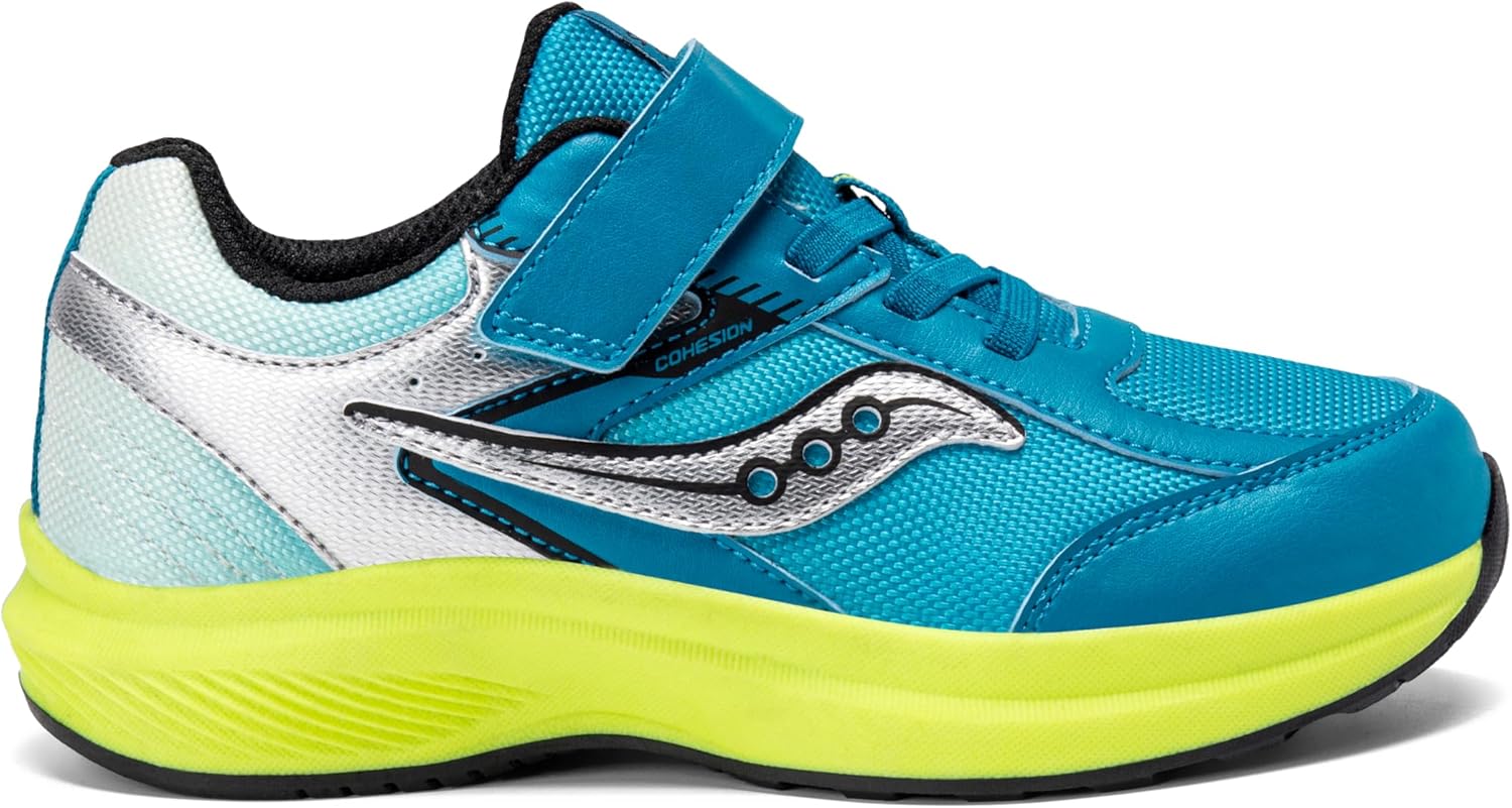Детские кроссовки Saucony Cohesion с альтернативной застежкой для детей и подростков, бирюзовый — фото 2