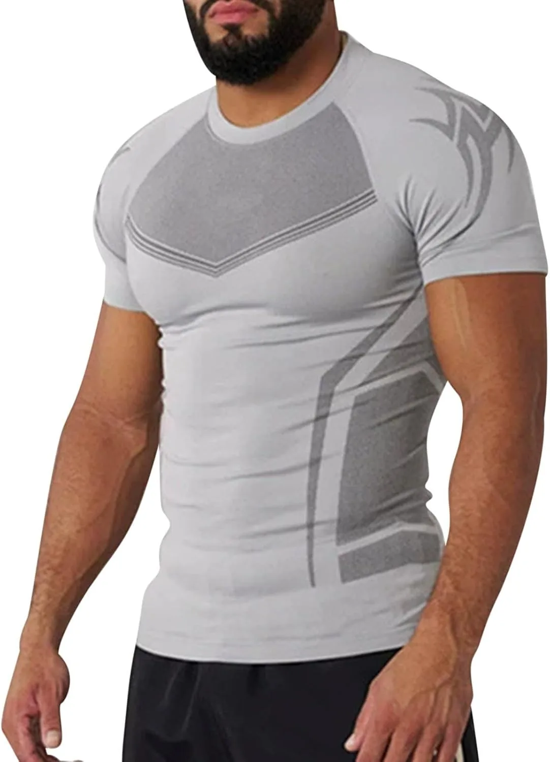 

Мужская футболка для тренировок с коротким рукавом, летняя, легкая