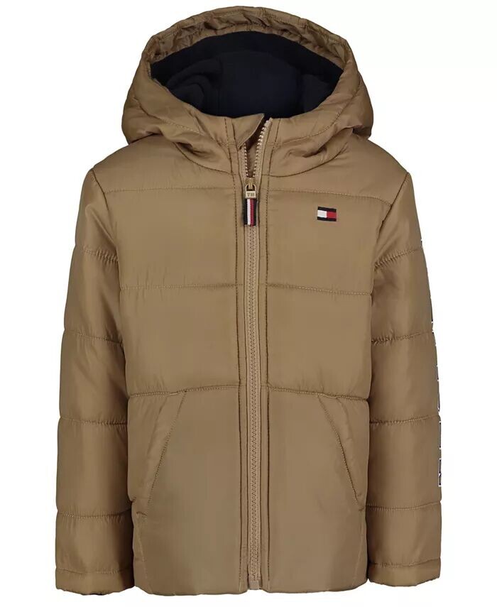 

Пуховик Hilfiger с рукавами и рисунком для мальчиков для малышей Tommy Hilfiger, синий
