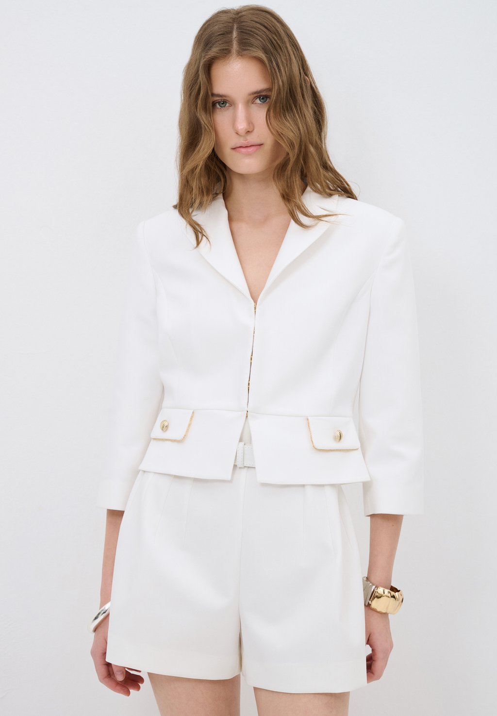 

Блейзер CROP WITH POCKET FLAPS adL, белый