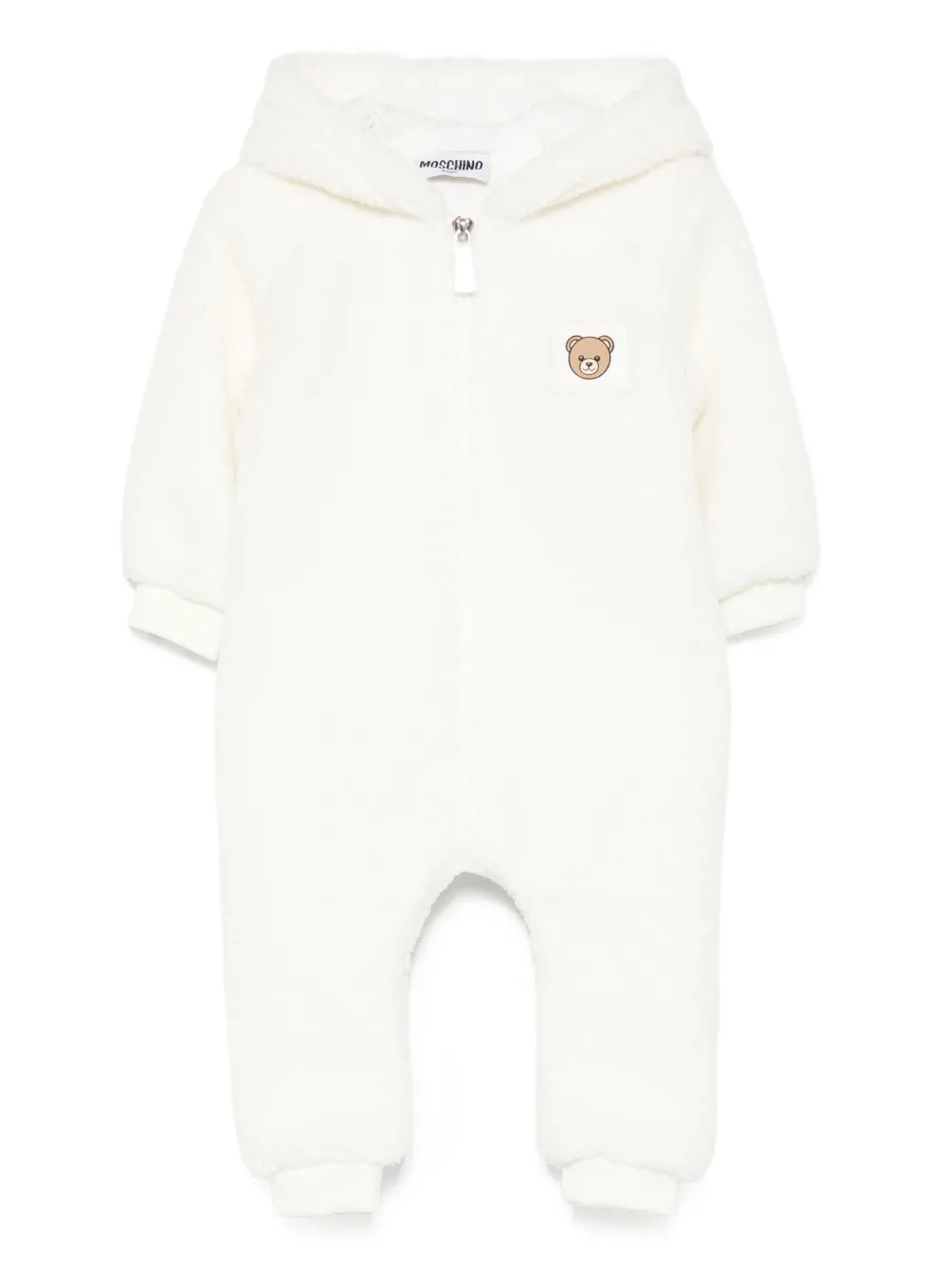 

Комбинезон с капюшоном в виде плюшевого мишки Moschino Kids, белый