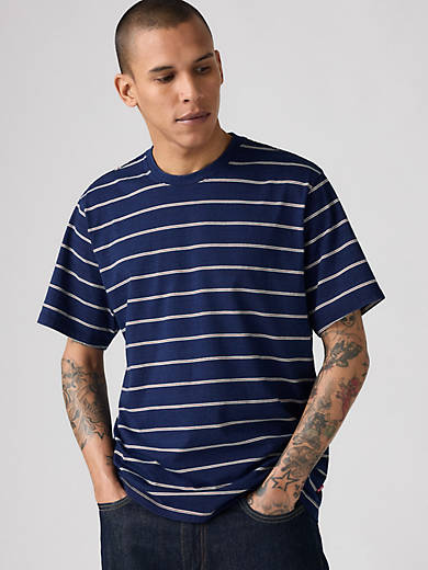 

Футболка Essential Levi's, цвет Taper Stripe True Indigo - Blue