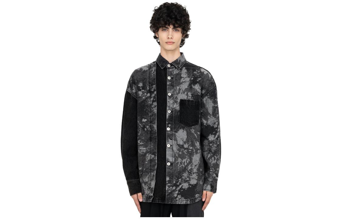 

Feng Chen Wang Стильная джинсовая куртка унисекс черная, Black