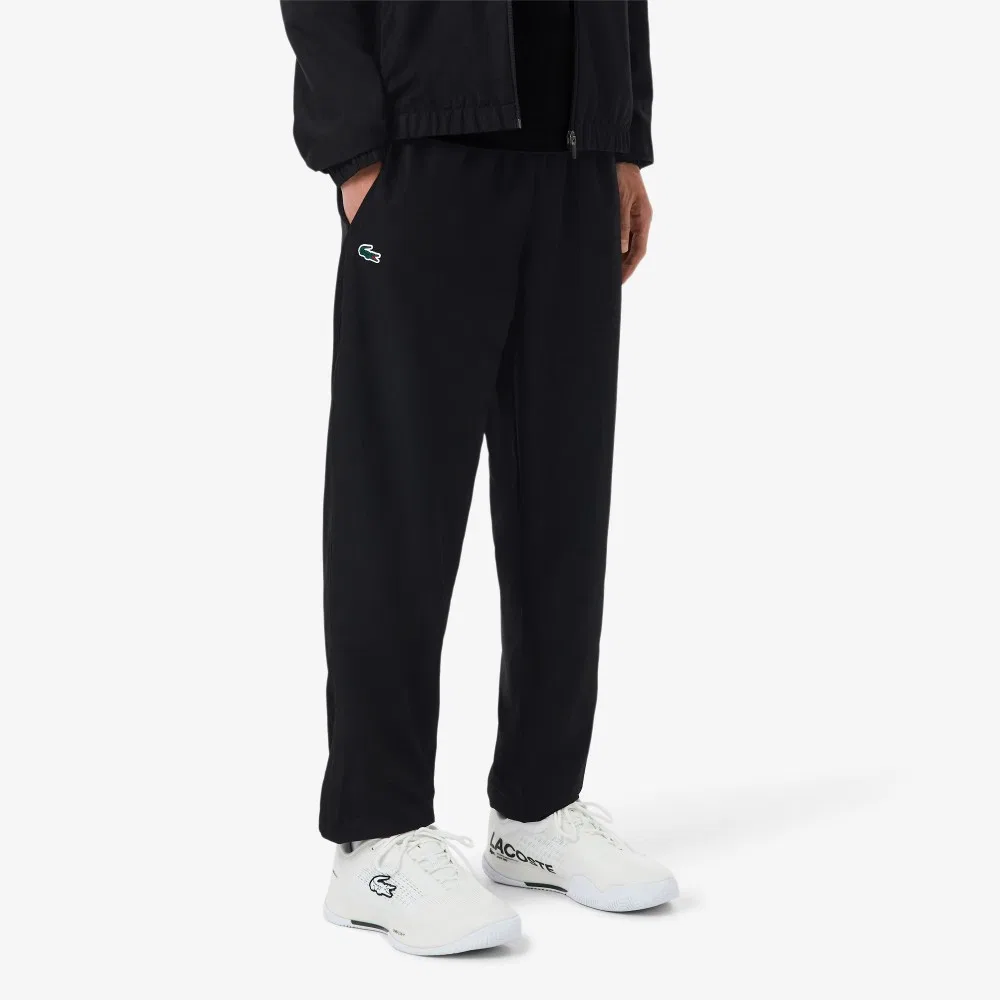 Мужские тренировочные тканые джоггеры чёрные от Lacoste — фото 2